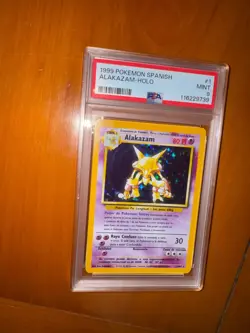 carta pokemon alakazam 1999 spanish holo psa 9 - Image 1