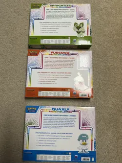 Pokemon TCG Paldea Collection Box Fuecoco, Quaxly, Sprigatito Set Of 3 - SEALED - Image 2
