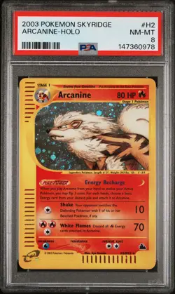 2003 POKEMON SKYRIDGE #H2 ARCANINE-HOLO PSA 8 - Image 1