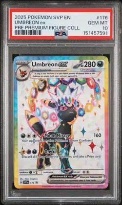 Umbreon EX # 176 BSP | 2025 Pokemon SVP EN Premium Figure Collection | PSA 10 - Image 1