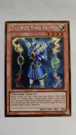 YuGiOh! Thunder King Rai-Oh PGLD-EN075 Gold Rare 1st Edition NM - Image 1