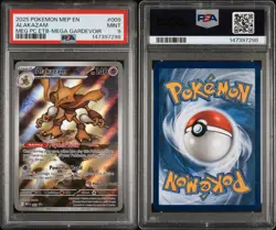 2025 POKEMON MEGA EVOLUTION POKEMON CENTER ETB PROMO #009 ALAKAZAM PSA 9 - Image 2