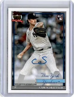 2026 Topps #91A-CAS Cam Schlittler 1991 Auto On Card RC New York Yankees Rookie - Image 1