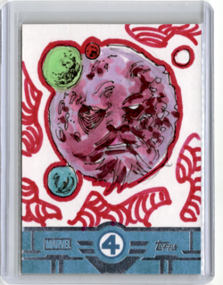 2026 Topps Finest Fantastic Four Ego Sketch Card 1/1 Artist DMN - Fantastic 4 - Image 1