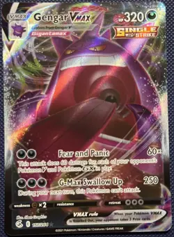Pokemon TCG Gengar Vmax Fusion Strike 157/264 Holo Ultra Rare - Image 1
