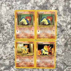 Pokemon TCG Neo Genesis 4 Card Lot - Cyndaquil - Nintendo, Wizards of the Coast - Image 1