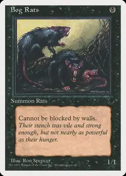 [MTG] Bog Rats (030) (CHR) HP-DMG - Image 1