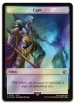 Copy (0025) // Moogle (0034) Double-Sided Token (Surge Foil) NM Final Fantasy - Image 1