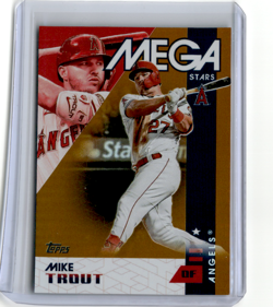 2025 Topps Series 1 Mike Trout Mega Stars Gold /50 Exclusive SSP Case Hit - Image 1