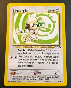 Pokemon TCG Smeargle Neo Discovery 30 Regular Unlimited Rare - Image 1