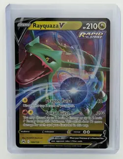 Rayquaza V 100/159 Ultra Rare - Crown Zenith Pokemon TCG Card NM - Image 1