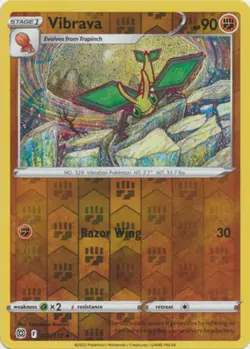 Vibrava - 075/172 - Uncommon - Reverse Holo NM, English Pokemon Brilliant Stars - Image 1