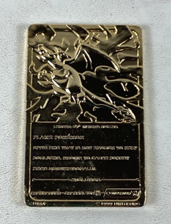 Pokemon Charizard Gold Plated Card Bar Burger King 1999 - Image 3