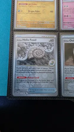 Pokemon TCG Scarlet & Violet 151 Reverse Holo Antique Helix Fossil 153/165 - Image 1