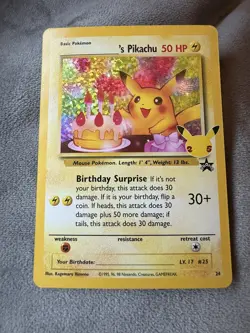 Pokemon TCG Celebrations 25th Anniversary Birthday Pikachu Holo - Image 1