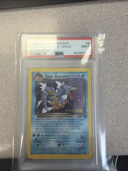 2000 POKEMON ROCKET PRERELEASE #8 DARK GYARADOS-HOLO PSA 9 - Image 1