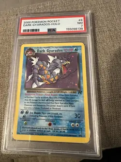 Pokemon Dark Gyarados Holo Rare Team Rocket 8/82 2000 PSA 7 Unlimited English - Image 1