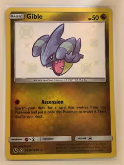 Gible SV38/SV94 Shiny Rare Hidden Fates Shiny Vault Pokemon NM - Image 1