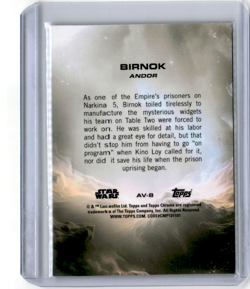 2025 Topps Chrome Star Wars Birnok #AV-8 Aurebesh Refractor /99 Debut - Image 2