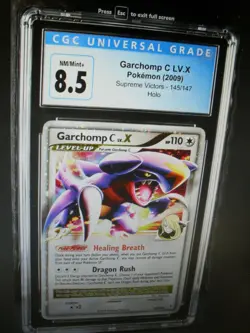 CGC 8.5 NM/Mint+ Garchomp C LV.X Supreme Victors 145/147 Holo rare Pokemon Card - Image 2