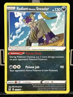 Pokemon Card Radiant Hisuian Sneasler 123/196 Sword & Shield Lost Origin NM - Image 3