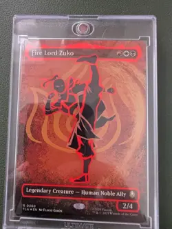 Magic Fire Lord Zuko Borderless Foil Neon Ink Avatar the Last Airbender 360 MTG - Image 1
