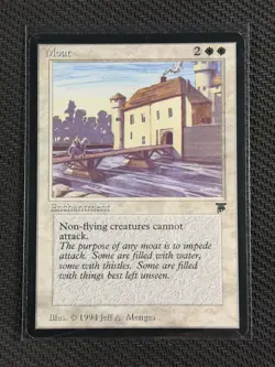 Magic The Gathering MTG Moat Legends LEG Enchantment 1994 Mint - Image 1