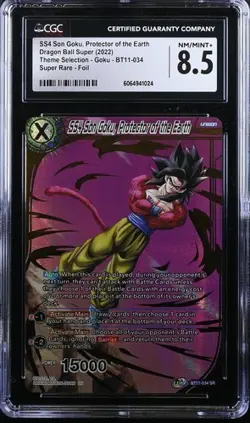 SS4 Son Goku, Protector of the Earth BT11-034 CGC 8.5 Dragon Ball Super Card - Image 1