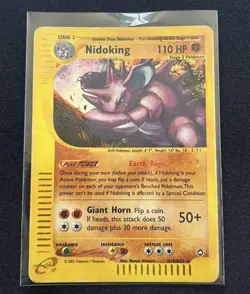 Pokemon Card-Nidoking-Holo-Aquapolis-H18/H32-NoCrystal-ENG- Played - Image 1