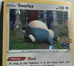 Pokemon TCG Snorlax 55/78 Pokemon GO Cosmos Holo amazing SWIRL - Image 2
