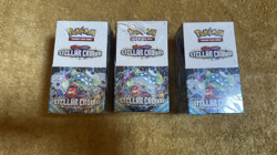 3X POKEMON TCG: SCARLET & VIOLET - STELLAR CROWN HALF BOOSTER BOX - SEALED - Image 1