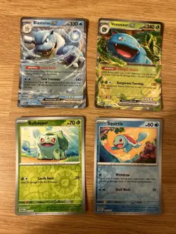 2023 Pokemon 151 Blooming Waters Blastoise 009 Venasaur 003 Promo Card Set - Image 1