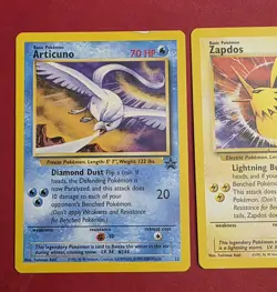 Pokemon TCG Moltres Zapdos Articuno Black Star Promos WOTC - Image 2