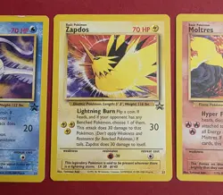 Pokemon TCG Moltres Zapdos Articuno Black Star Promos WOTC - Image 3