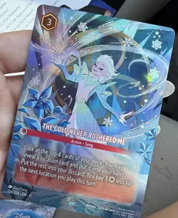 Disney Lorcana TCG The Cold Never Bothered Me 234/204 Foil Action Elsa - Image 1