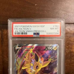 Jolteon V SWSH183 SWSH: Sword & Shield Promo Cards Holo - Graded 8 - Image 3