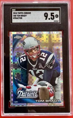 2010 Topps Chrome #C80 Tom Brady Refractor Xfractor Graded SGC 9.5 POP 8 GOAT - Image 1