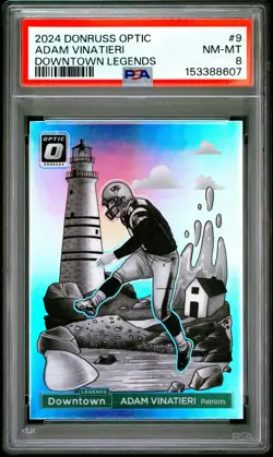 2024 Panini Donruss Optic Downtown Legends Adam Vinatieri #9 PSA 8 - Image 1