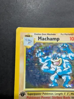 Pokemon Super Rare Machamp Holo Card 8/102 1st Edition 1999 Base Set - Image 3