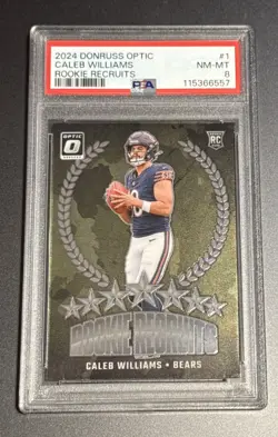 2024 Panini Donruss Optic - Rookie Recruits Caleb Williams #1 (RC) PSA 8 - Image 1