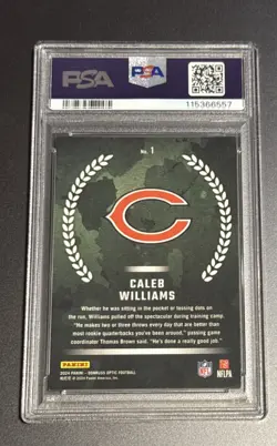 2024 Panini Donruss Optic - Rookie Recruits Caleb Williams #1 (RC) PSA 8 - Image 2