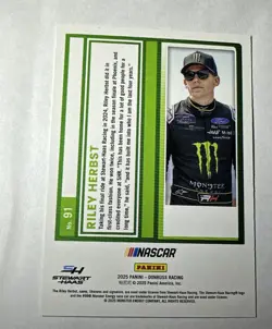 2025 Panini Donruss Nascar - RILEY HERBST NO.91 Green /199 A1 - Image 2