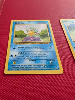 Pokemon TCG Squirtle Base Set 63/102 and Wartortle 42/102 Unlimited Common Cards - Image 4