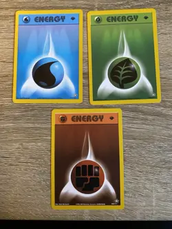 Pokemon Cards Base Set 1st Edition Energy Bundle – Fire, Water, Grass, Fighting - Image 4