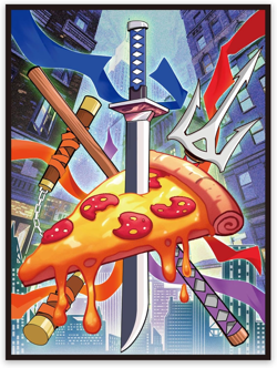 MTG Card Sleeves - Turtles 100 Standard Size Pack Clear Front & Matte Finish Bac - Image 1