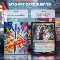 MTG Card Sleeves - Turtles 100 Standard Size Pack Clear Front & Matte Finish Bac - Image 2