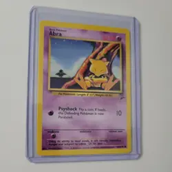 Abra 65/130 Base Set 2 Unlimited Common Vintage 1999 Pokemon Card Near Mint - Image 1