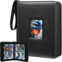 Trading Card Binder 4 Pocket with Display Window, 400 Cards Capacity Card Binder - Image 1