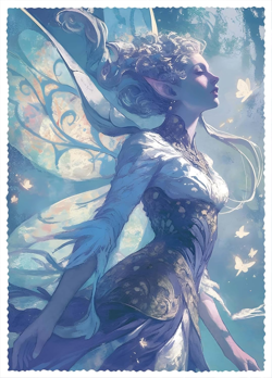 MTG Card Sleeves - Faerie - Textured Matte - 100 CT EDH Commander Sleeves for Ma - Image 1