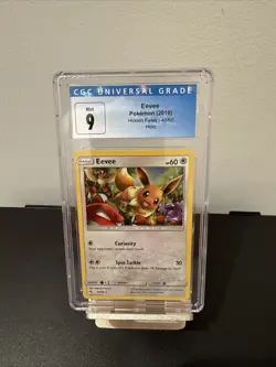 Eevee Pokemon 2019 Card Holo Rare CGC 9 Mint Hidden Fates 48/68 2019 - Image 1